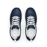 Women’s Navy Blue Athleisure Sneakers with Lavender Epic Wave Logo – Extremely Stoked® Surf Style Shoes