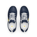 Women’s Navy Blue Athleisure Sneakers with Yellow Epic Wave Logo – Extremely Stoked® Surf Style Shoes