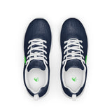 Women’s Navy Blue Athleisure Sneakers with Lime Green Epic Wave Logo – Extremely Stoked® Surf Style Shoes