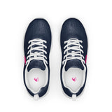 Women’s Navy Blue Athleisure Sneakers with Hot Pink Epic Wave Logo – Extremely Stoked® Surf Style Shoes