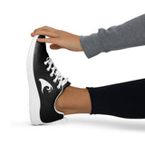 Women’s Black Athleisure Sneakers with White Epic Wave Logo – Extremely Stoked® Surf Style Shoes