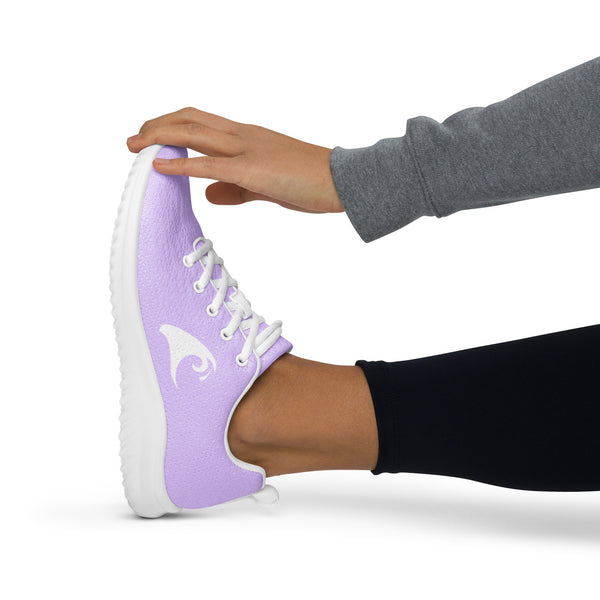 Women’s Lavender Athleisure Sneakers with White Epic Wave Logo – Extremely Stoked® Surf Style Shoes