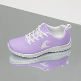 Women’s Lavender Athleisure Sneakers with White Epic Wave Logo – Extremely Stoked® Surf Style Shoes