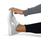 Women’s Gray Athleisure Sneakers with White Epic Wave Logo – Extremely Stoked® Surf Style Shoes
