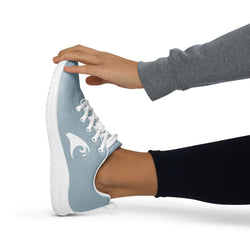 Women’s Slate Blue Athleisure Sneakers with White Epic Wave Logo – Extremely Stoked® Surf Style Shoes