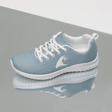 Women’s Slate Blue Athleisure Sneakers with White Epic Wave Logo – Extremely Stoked® Surf Style Shoes