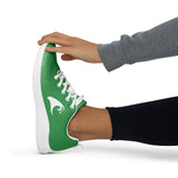 Women’s Green Athleisure Sneakers with White Epic Wave Logo – Extremely Stoked® Surf Style Shoes