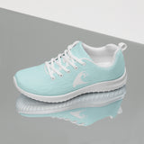 Women’s Light Cyan Athleisure Sneakers with White Epic Wave Logo – Extremely Stoked® Surf Style Shoes
