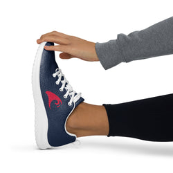 Women’s Navy Blue Athleisure Sneakers with Red Epic Wave Logo – Extremely Stoked® Surf Style Shoes