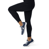Women’s Navy Blue Athleisure Sneakers with White Epic Wave Logo – Extremely Stoked® Surf Style Shoes