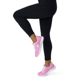 Women’s Pink Athleisure Sneakers with White Epic Wave Logo – Extremely Stoked® Surf Style Shoes