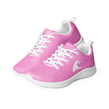 Women’s Pink Athleisure Sneakers with White Epic Wave Logo – Extremely Stoked® Surf Style Shoes