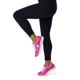 Women’s Hot Pink Athleisure Sneakers with White Epic Wave Logo – Extremely Stoked® Surf Style Shoes