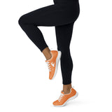 Women’s Orange Athleisure Sneakers with White Epic Wave Logo – Extremely Stoked® Surf Style Shoes