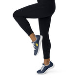 Women’s Navy Blue Athleisure Sneakers with Yellow Epic Wave Logo – Extremely Stoked® Surf Style Shoes