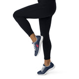 Women’s Navy Blue Athleisure Sneakers with Red Epic Wave Logo – Extremely Stoked® Surf Style Shoes