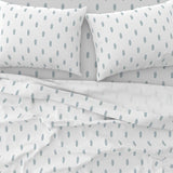 Slate Blue and Sage Green Mini Size Classic Surfboards Sheet Set from Surfer Bedding™️ - Extremely Stoked