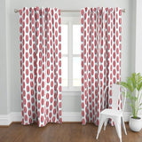 red and aqua blue surfboards window curtains