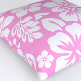 Pink and White Hawaiian Flowers Euro Pillow Sham – Extremely Stoked® Eco Beach Luxe Collection