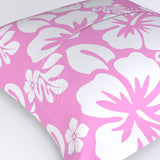 Pink and White Hawaiian Flowers Euro Pillow Sham – Extremely Stoked® Eco Beach Luxe Collection