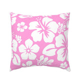 Pink and White Hawaiian Flowers Euro Pillow Sham – Extremely Stoked® Eco Beach Luxe Collection