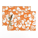 Orange Hawaiian Flowers Placemats - Extremely Stoked