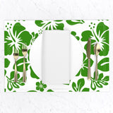 Fresh Green Hawaiian Flowers Placemats