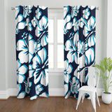 Ocean Blues Hawaiian Flowers Duvet Cover – Large Scale – Extremely Stoked® Eco Luxe Beach Bedding