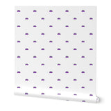 Purple, White and Navy Blue Classic Surf Bus Wallpaper - Extremely Stoked