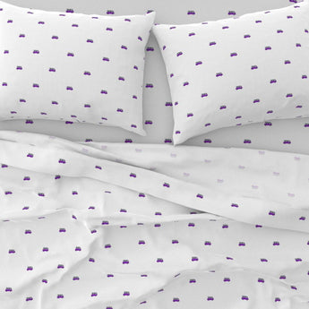 purple surf bus sheet set
