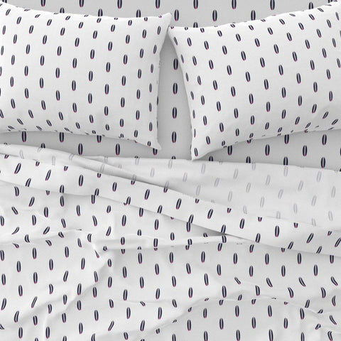 Navy Blue, White and Surfer Girl Pink MINI SIZE Classic Surfboards Sheet Set