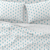 Aqua Ocean Blue and Orange MINI SIZE Classic Surfboards Sheet Set