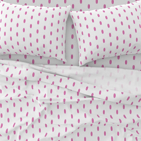 Surfer Girl Pink, White and Soft Pink MINI SIZE Classic Surfboards Sheet Set