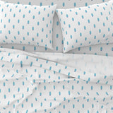 Aqua Ocean Blue and Hot Pink Mini Size Classic Surfboards Sheet Set - Extremely Stoked