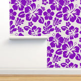 white and purple hawaiian flowers wallpaper