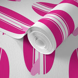 surfer girl pink classic surfboards wallpaper