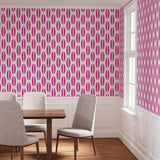 Hot Pink and Pink Classic Surfboards Wallpaper - Extremely Stoked® Eco Beach Luxe Collection
