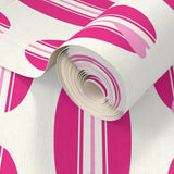 Hot Pink and Pink Classic Surfboards Wallpaper - Extremely Stoked® Eco Beach Luxe Collection