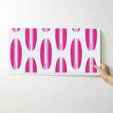Hot Pink and Pink Classic Surfboards Wallpaper - Extremely Stoked® Eco Beach Luxe Collection