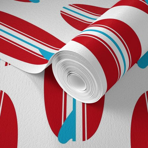 red and aqua blue surfboards wallpaper