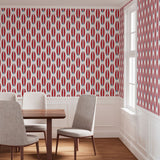 Red and Aqua Blue Classic Surfboards Wallpaper - Extremely Stoked® Eco Beach Luxe Collection