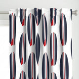 red, white and blue surfboards window curtains biggie size