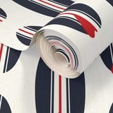 Red, White and Blue Classic Surfboards Wallpaper - Extremely Stoked® Eco Beach Luxe Collection