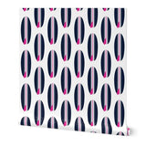 Navy Blue and Hot Pink Classic Surfboards Wallpaper - Extremely Stoked