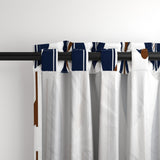 Navy Blue and Brown Classic Surfboards Window Curtains – Extremely Stoked® Eco Beach Luxe Collection - Biggie Size