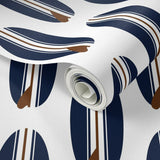 Navy Blue and Brown Classic Surfboards Wallpaper - Extremely Stoked