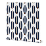 Navy Blue and Brown Classic Surfboards Wallpaper - Extremely Stoked