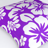 Purple and White Hawaiian Flowers Euro Pillow Sham – Extremely Stoked® Eco Beach Luxe Collection