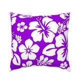 Purple and White Hawaiian Flowers Euro Pillow Sham – Extremely Stoked® Eco Beach Luxe Collection