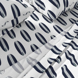 Navy Blue and Grey Classic Surfboards Sheet Set